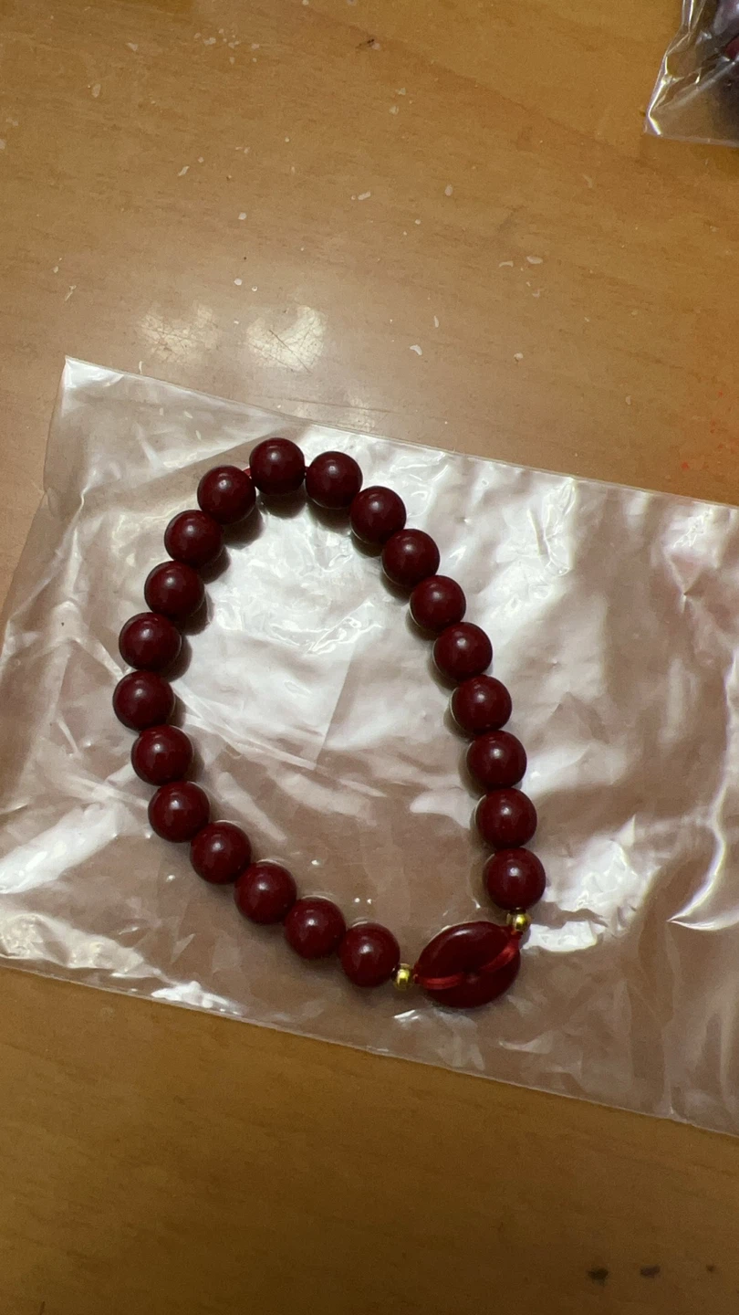 Red Beaded Bracelet with Donut Charm - photo 5