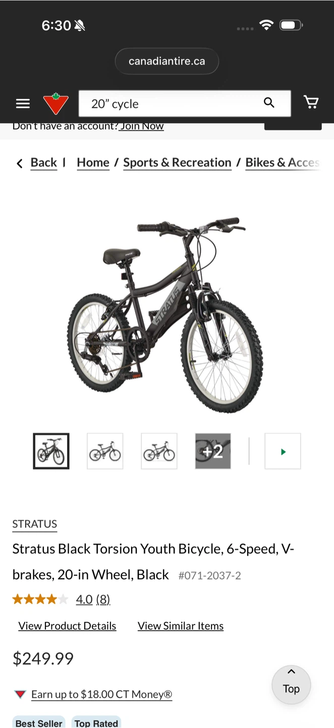 Brand New 20” Bike with receipt and warranty