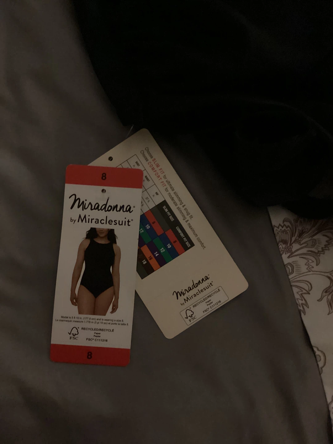 NWT Miradonna by Miraclesuit Black Swimsuit - Size 8 - photo 5