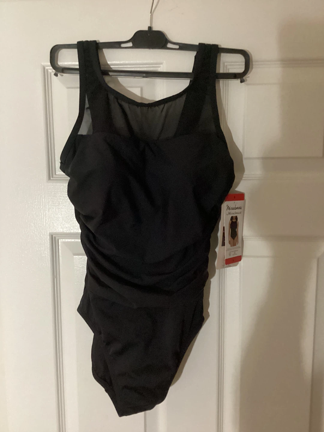 NWT Miradonna by Miraclesuit Black Swimsuit - Size 8