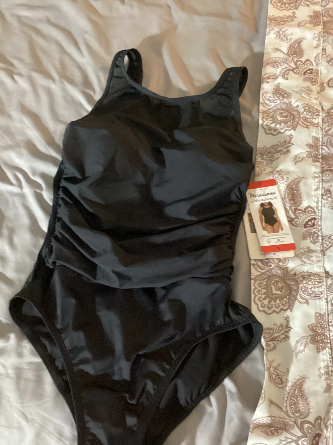 NWT Miradonna by Miraclesuit Black Swimsuit - Size 8 - photo 3