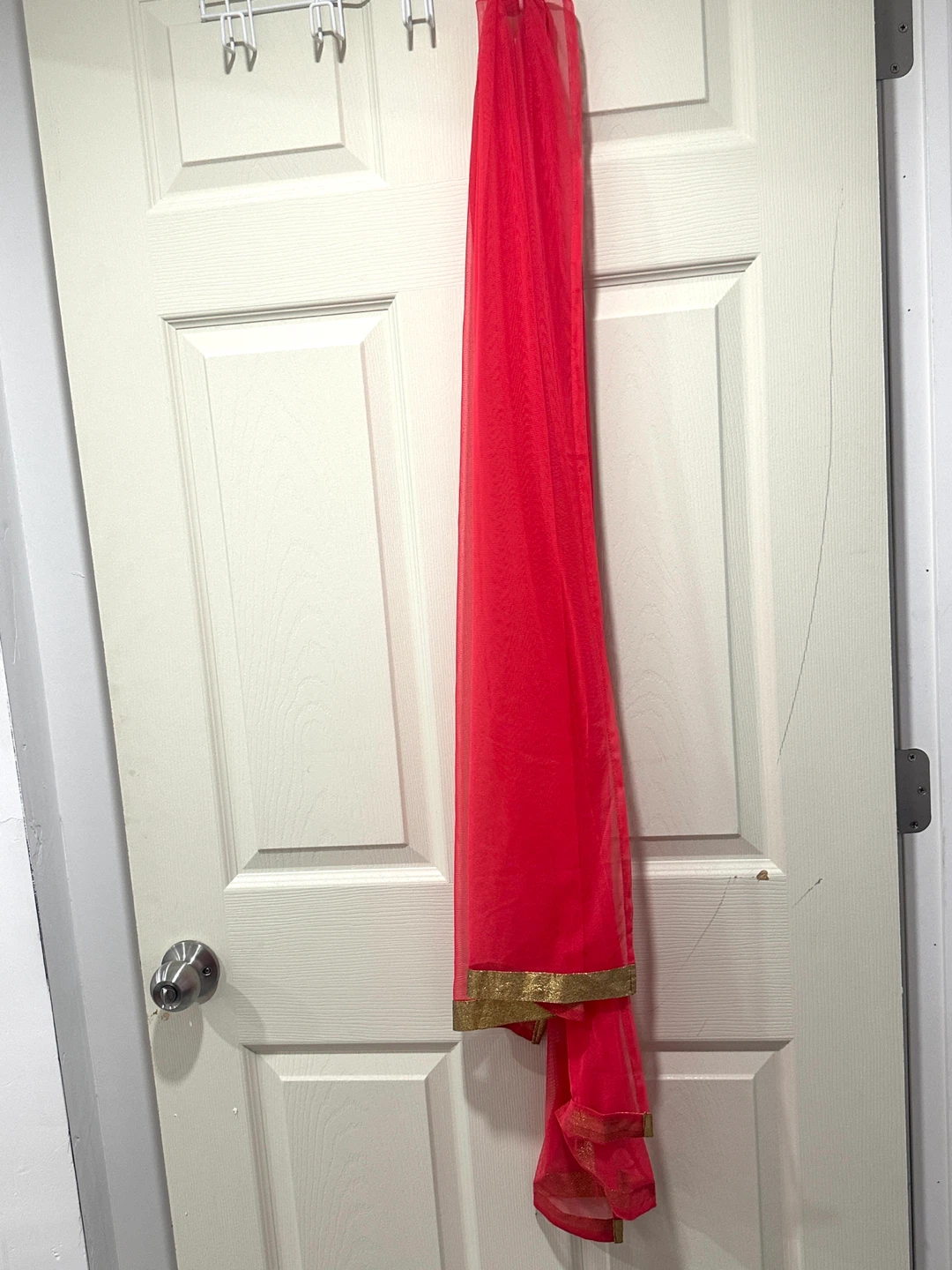 Red & Gold Anarkali Dress - photo 3