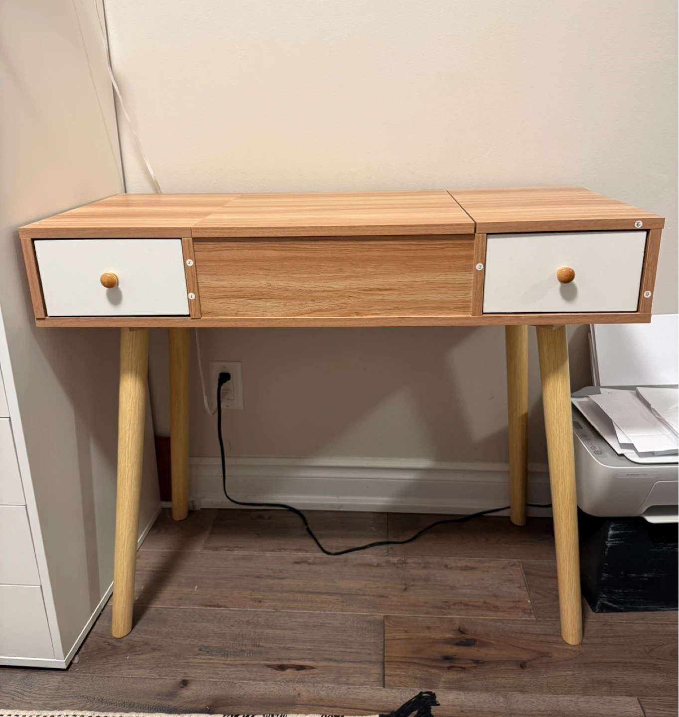 Vanity Table with Mirror & Drawers 🧡 - photo 2