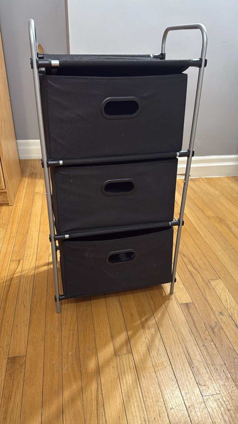 Black 3-Drawer Storage Unit