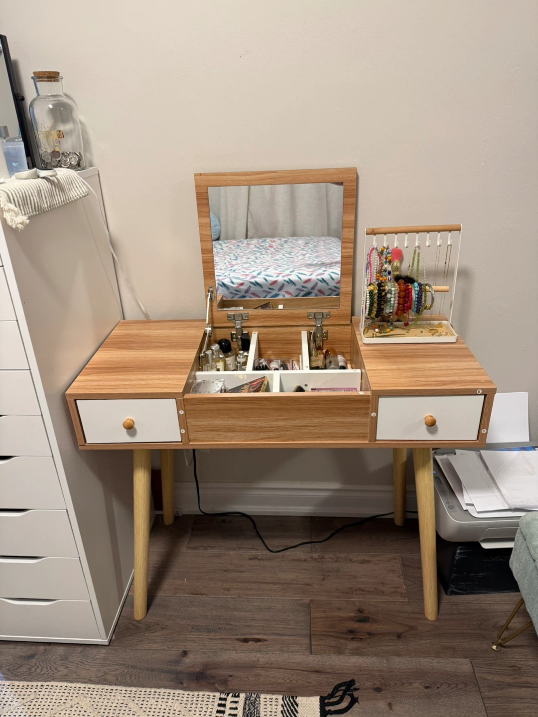 Vanity Table with Mirror & Drawers 🧡 - photo 4