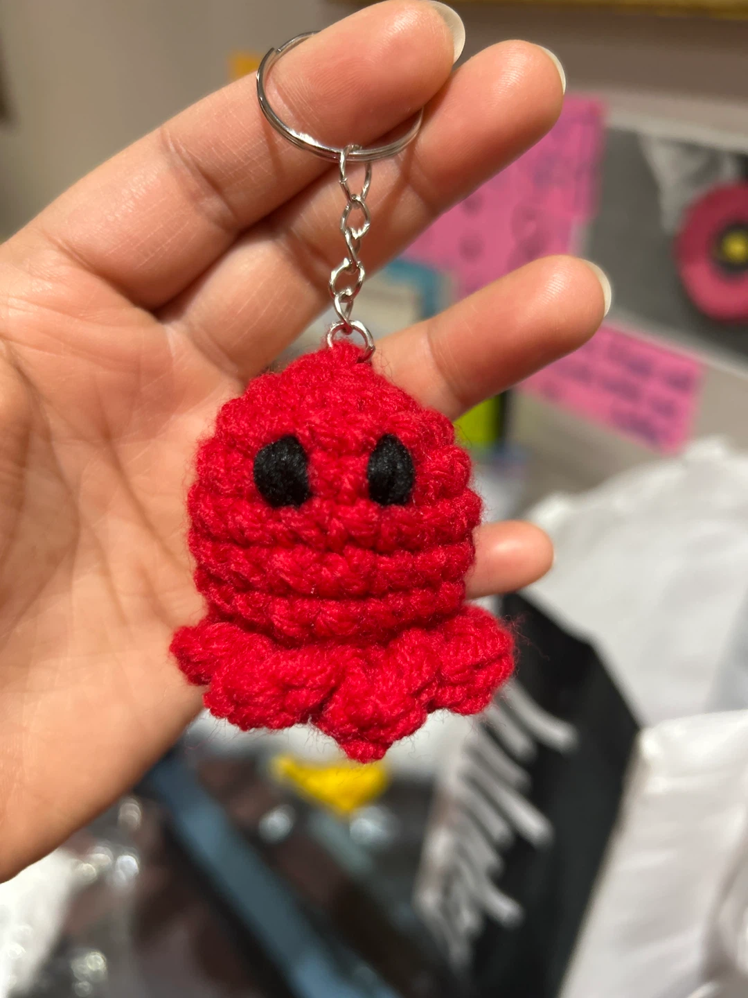 Handmade Crochet Octopus Keychain