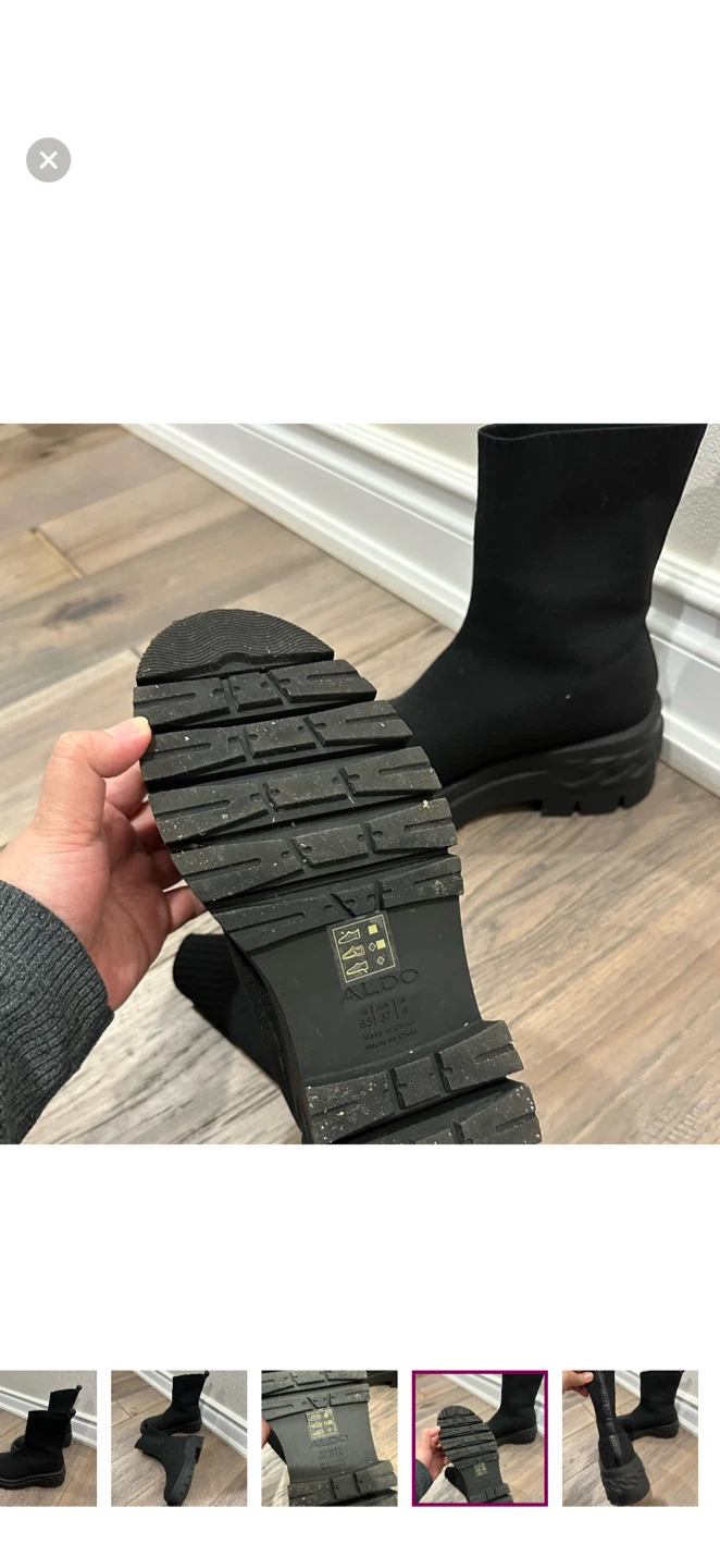 Aldo Black Sock Boots - Size 6.5 🧡 - photo 5