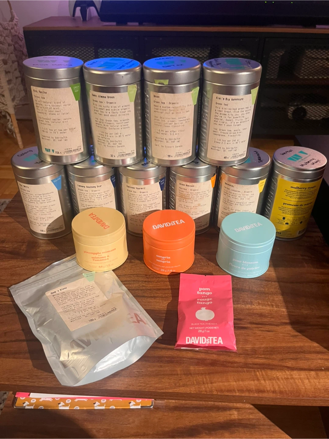 Variety of Tea Tins: DAVIDsTEA, Kusmi Tea, Granville Island - photo 2