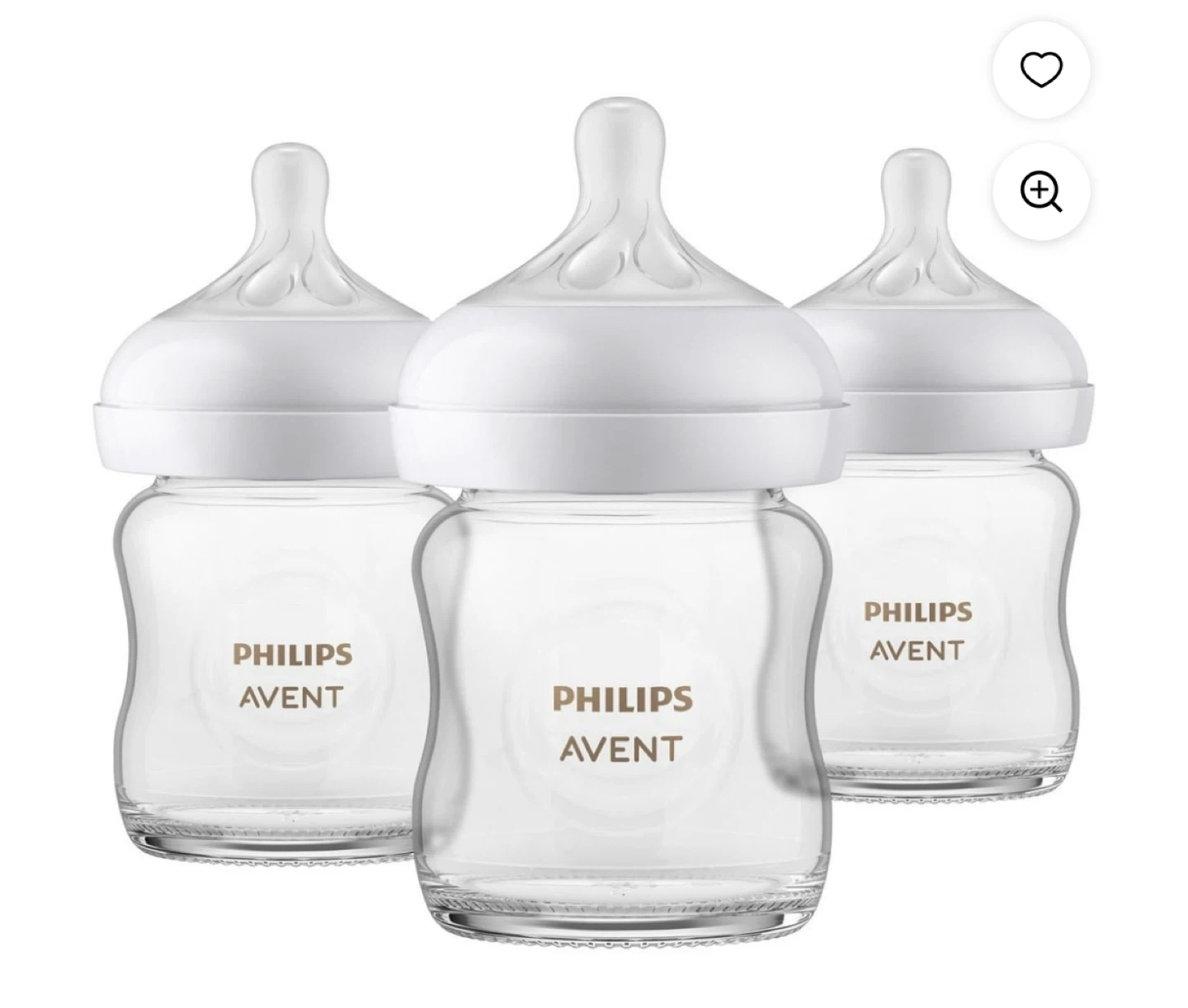 Philips Avent Natural Baby glass Bottles - 3 Pack