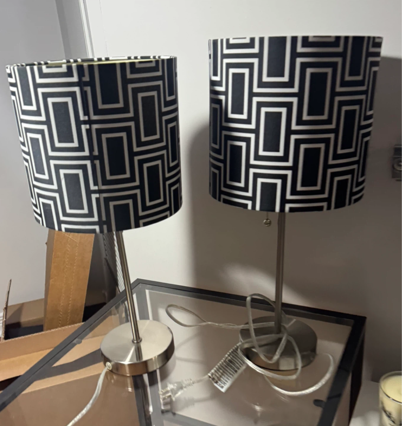 Set of 2 Patterned Table Lamps - photo 2