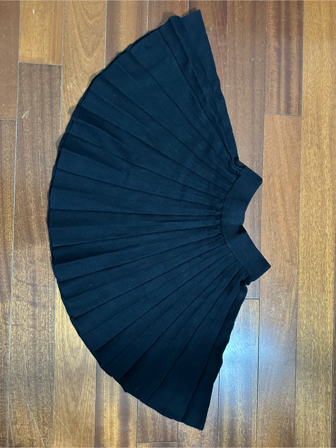 Black Pleated Mini Skirt