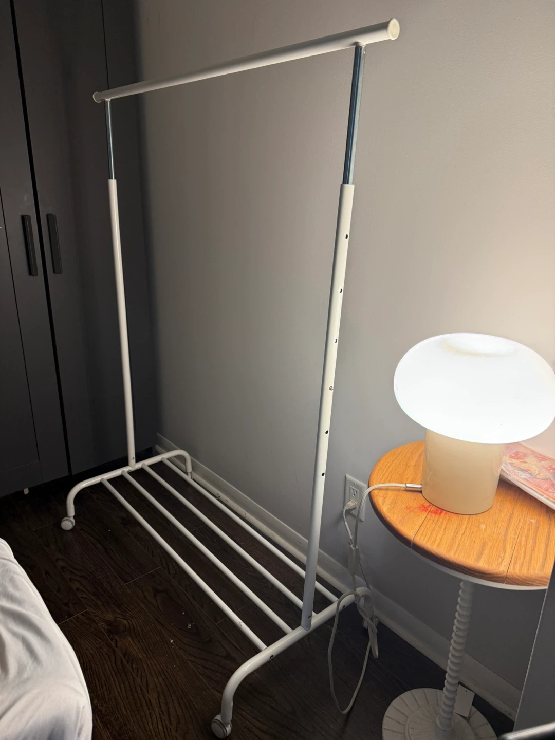 IKEA White Metal Clothes Rack - photo 3