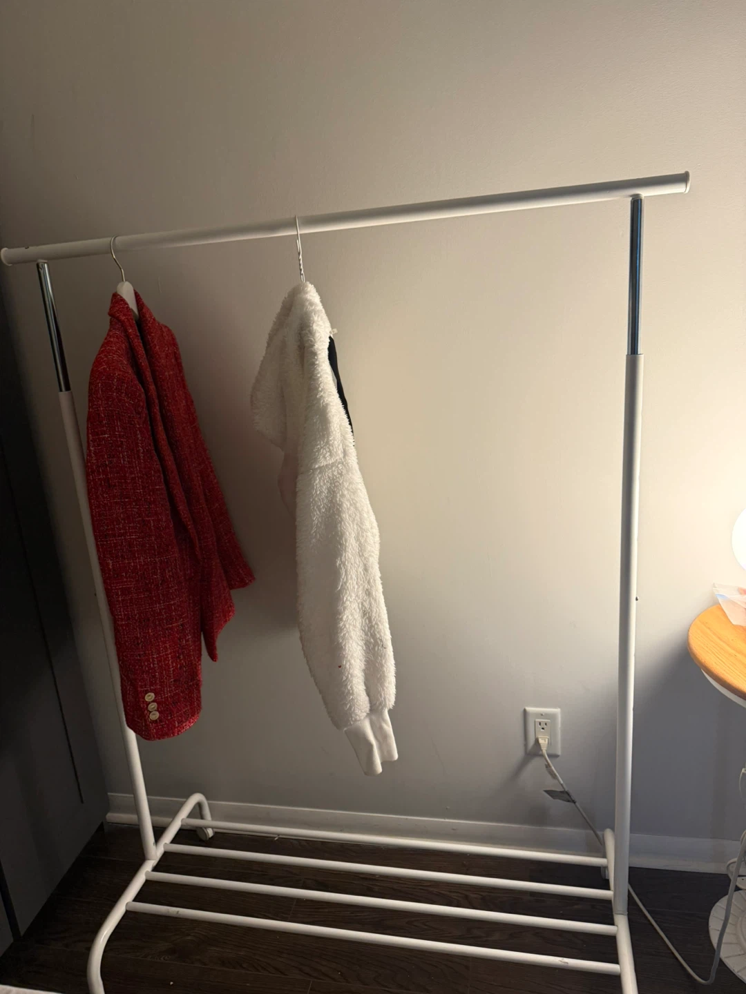 IKEA White Metal Clothes Rack