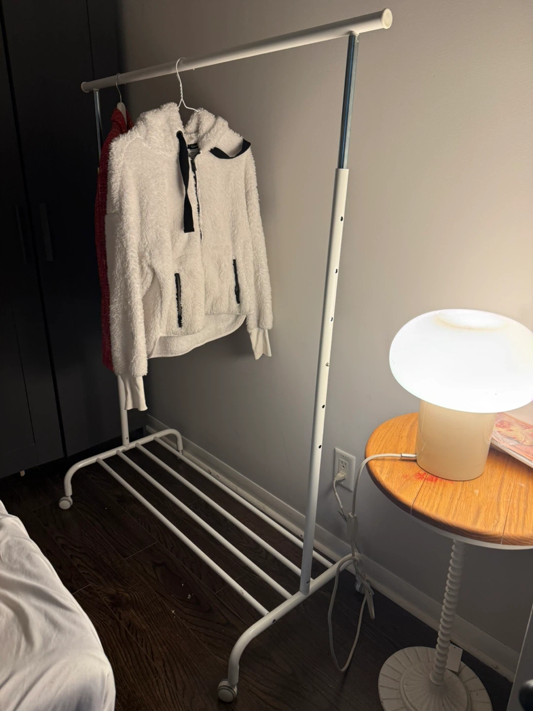 IKEA White Metal Clothes Rack - photo 2