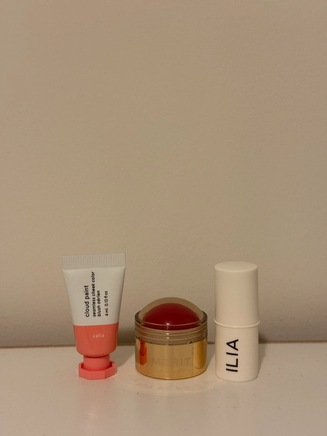 Mini Blushes (Glossier, Merit ILIA)