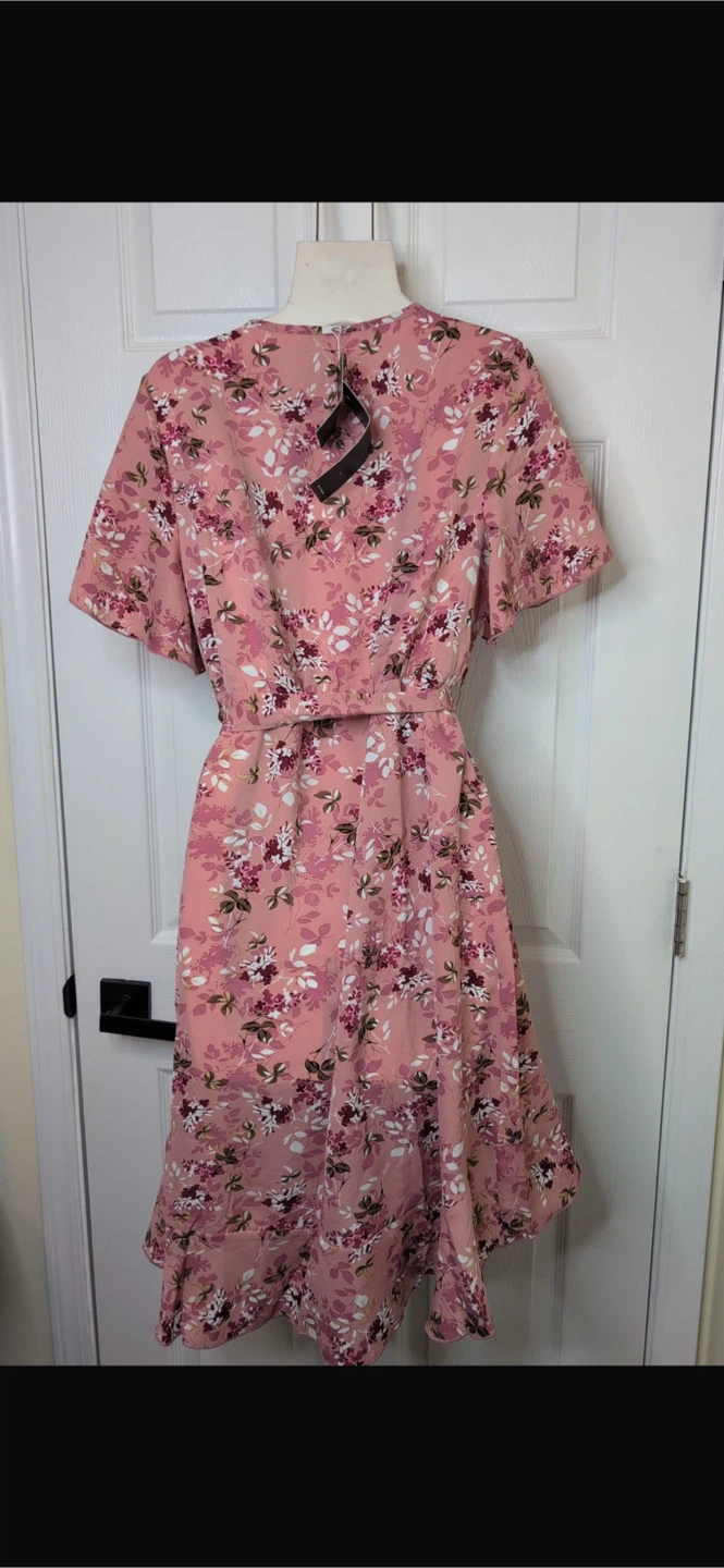 NEW! Boho V-Neck Floral Print Wrap Mini Dress - photo 5