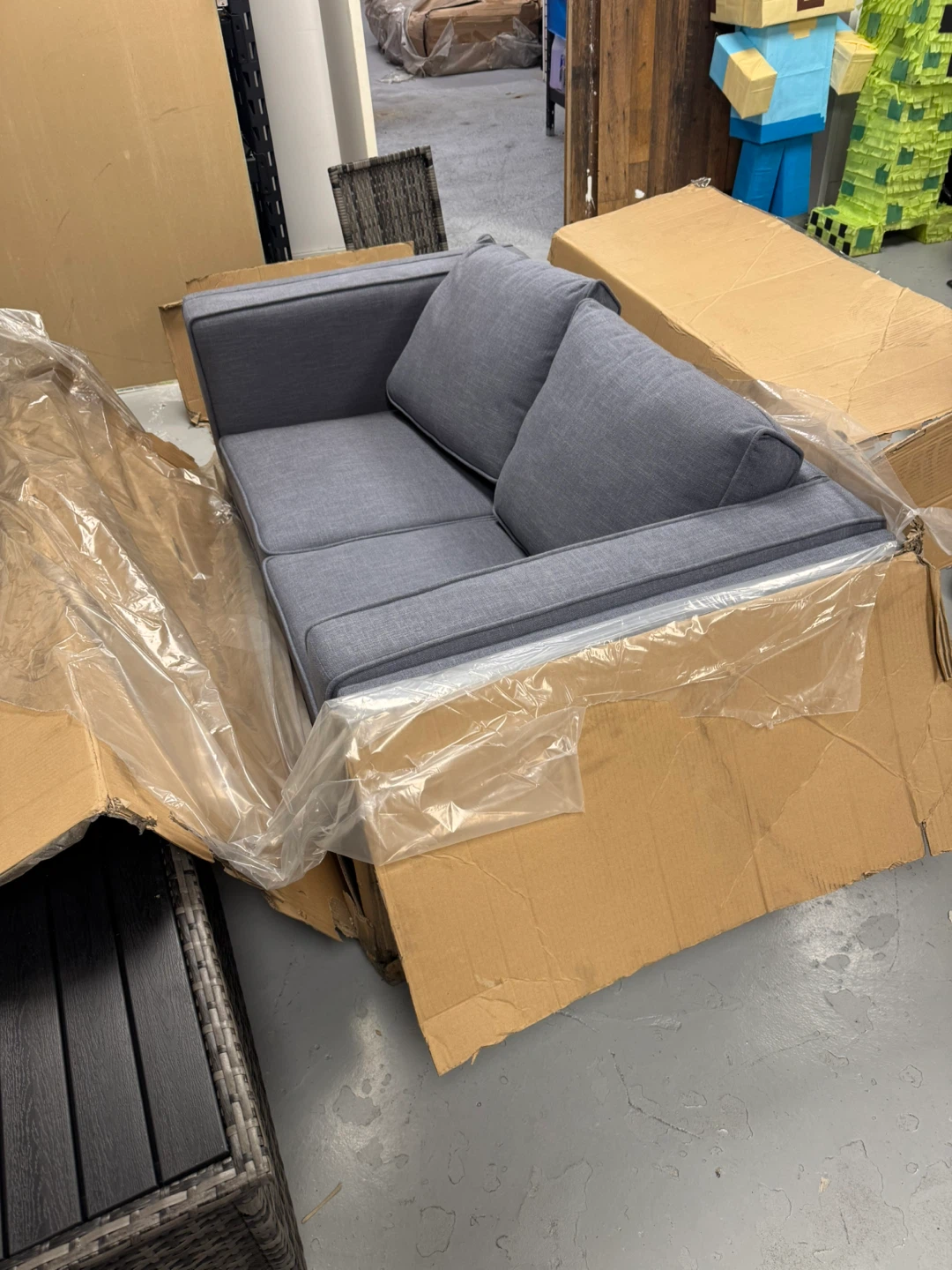 Grey Loveseat Sofa - Brand New in Box - photo 3