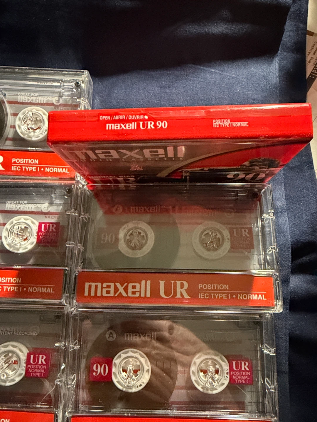 Maxell UR 90 Audio Cassette Tapes - 8 pcs