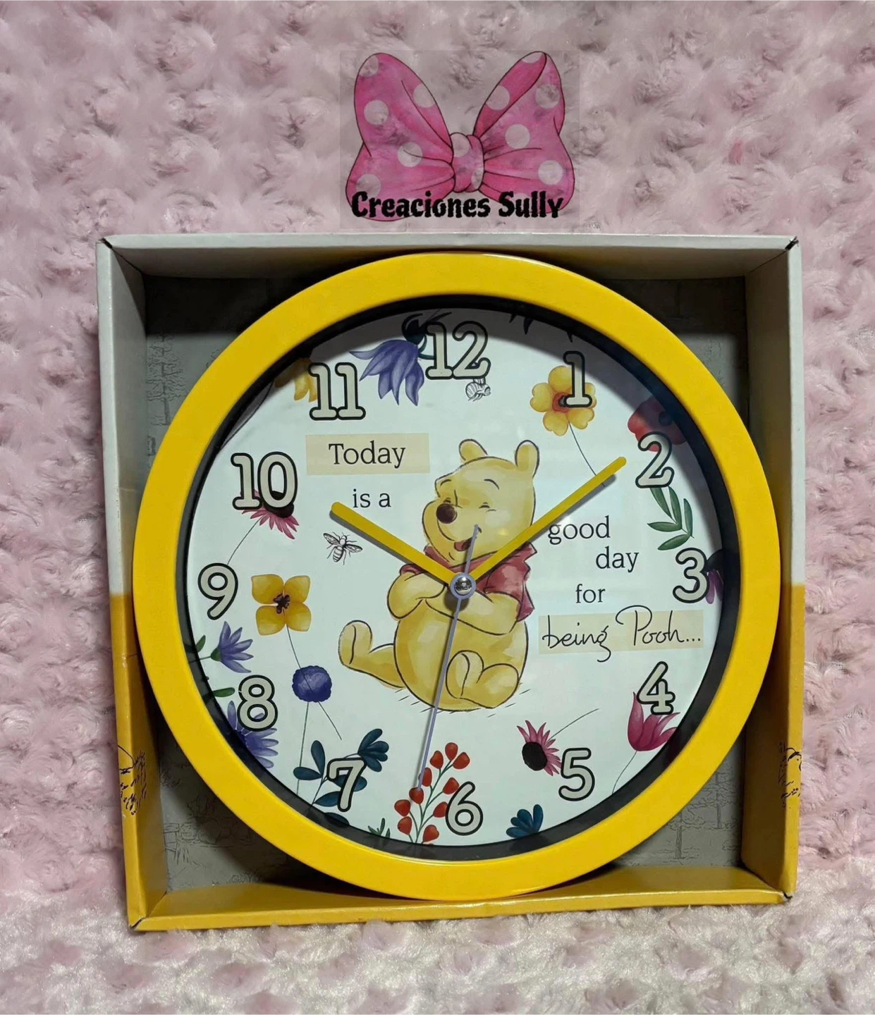 Winnie the Pooh Yellow Wall Clock