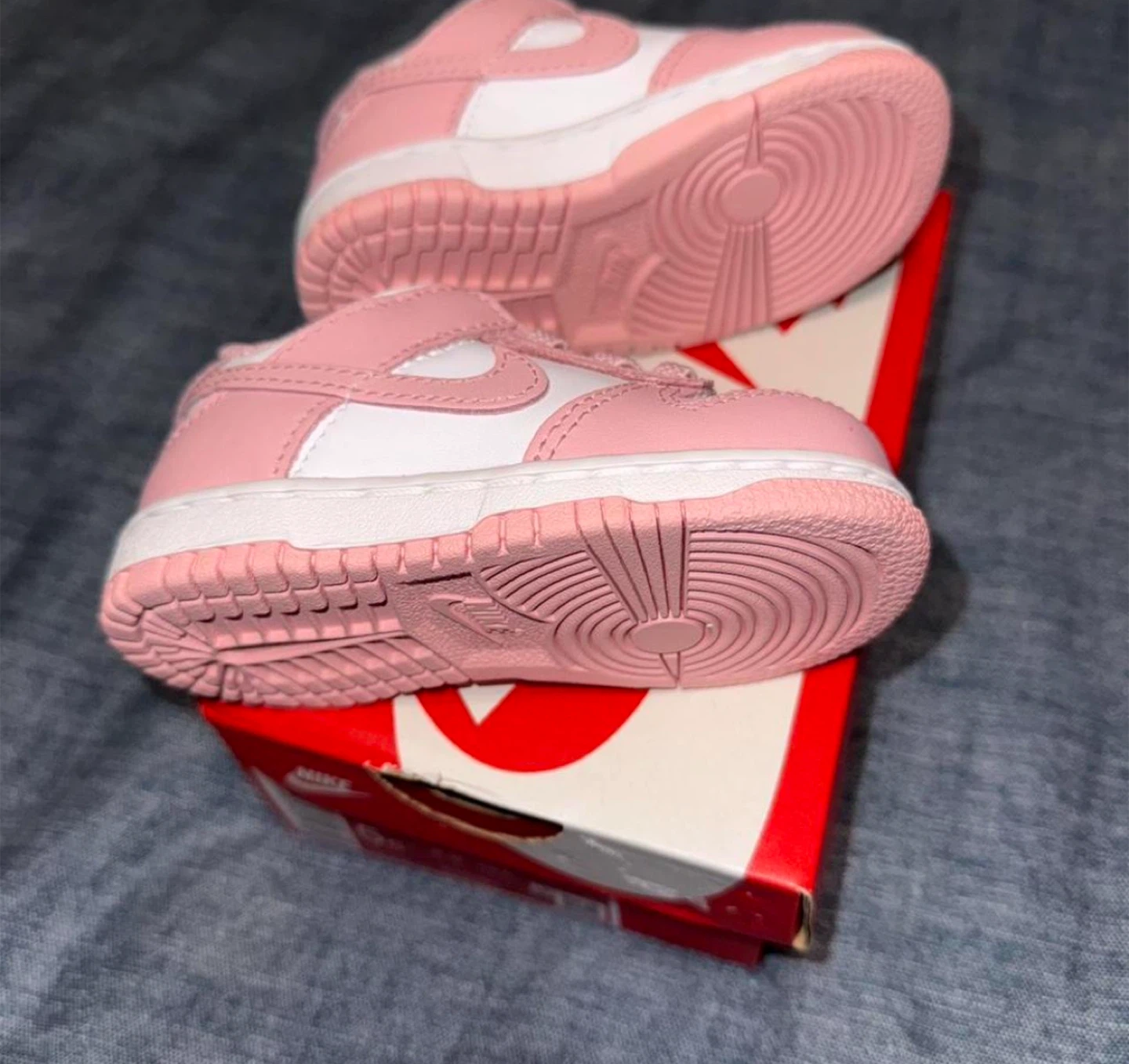 Nike Dunk Low (TD) Pink/White Size 5C - photo 4