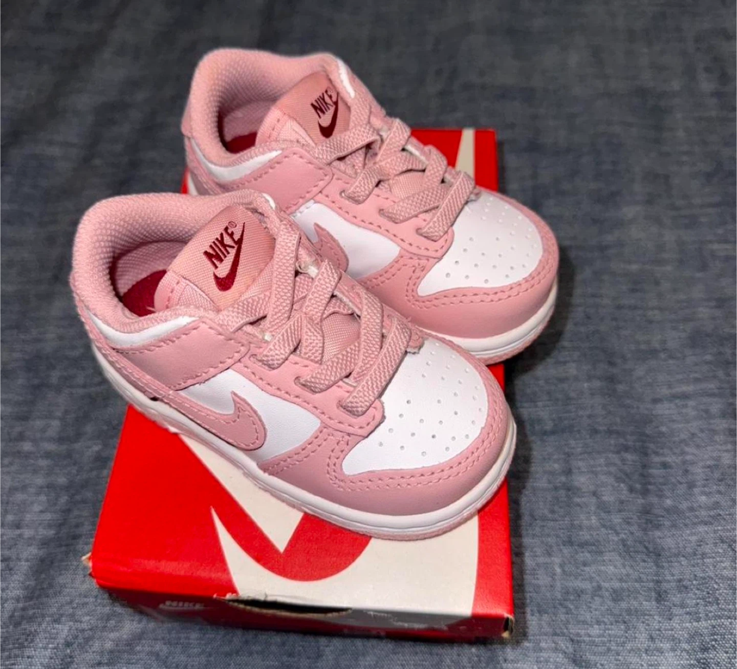 Nike Dunk Low (TD) Pink/White Size 5C - photo 3