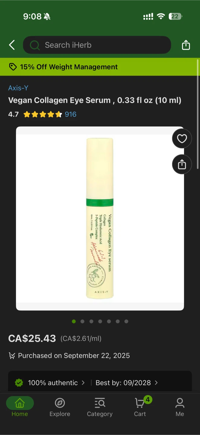 Axis-Y Vegan Collagen Eye Serum