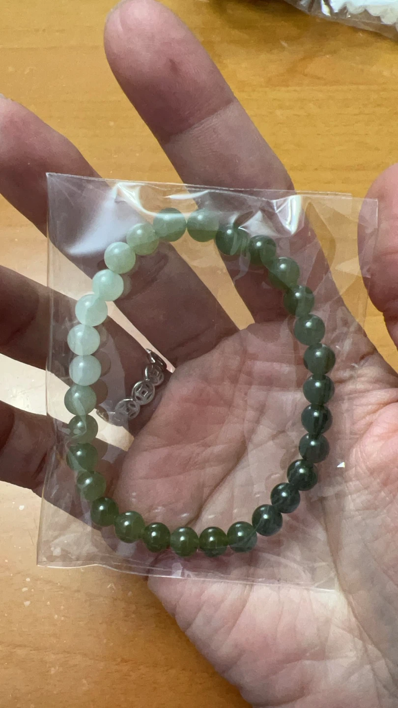 Green Jade Beaded Bracelet - photo 5