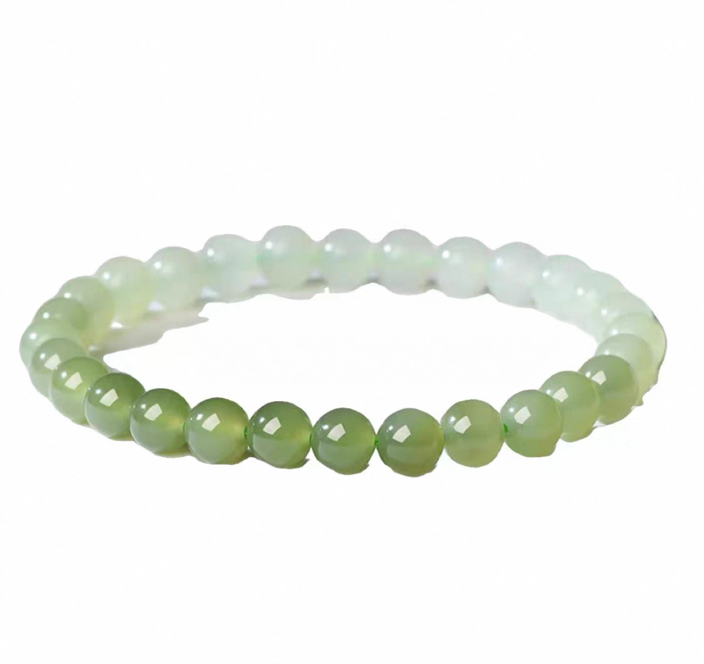 Green Jade Beaded Bracelet - photo 4