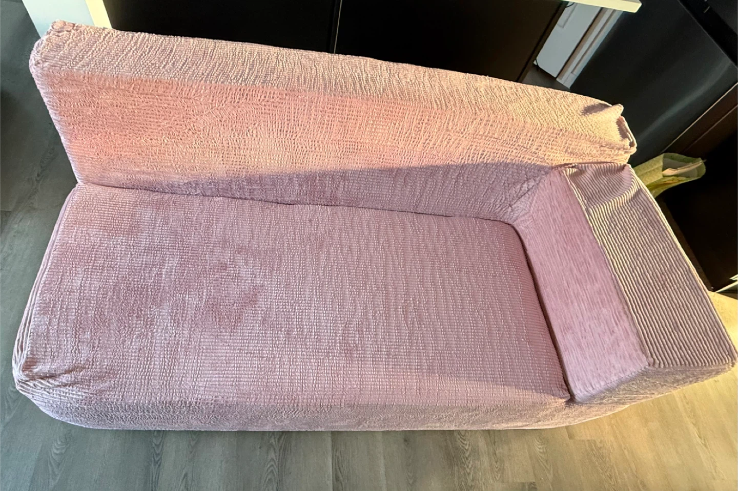 Pink Corduroy boneless Sofa