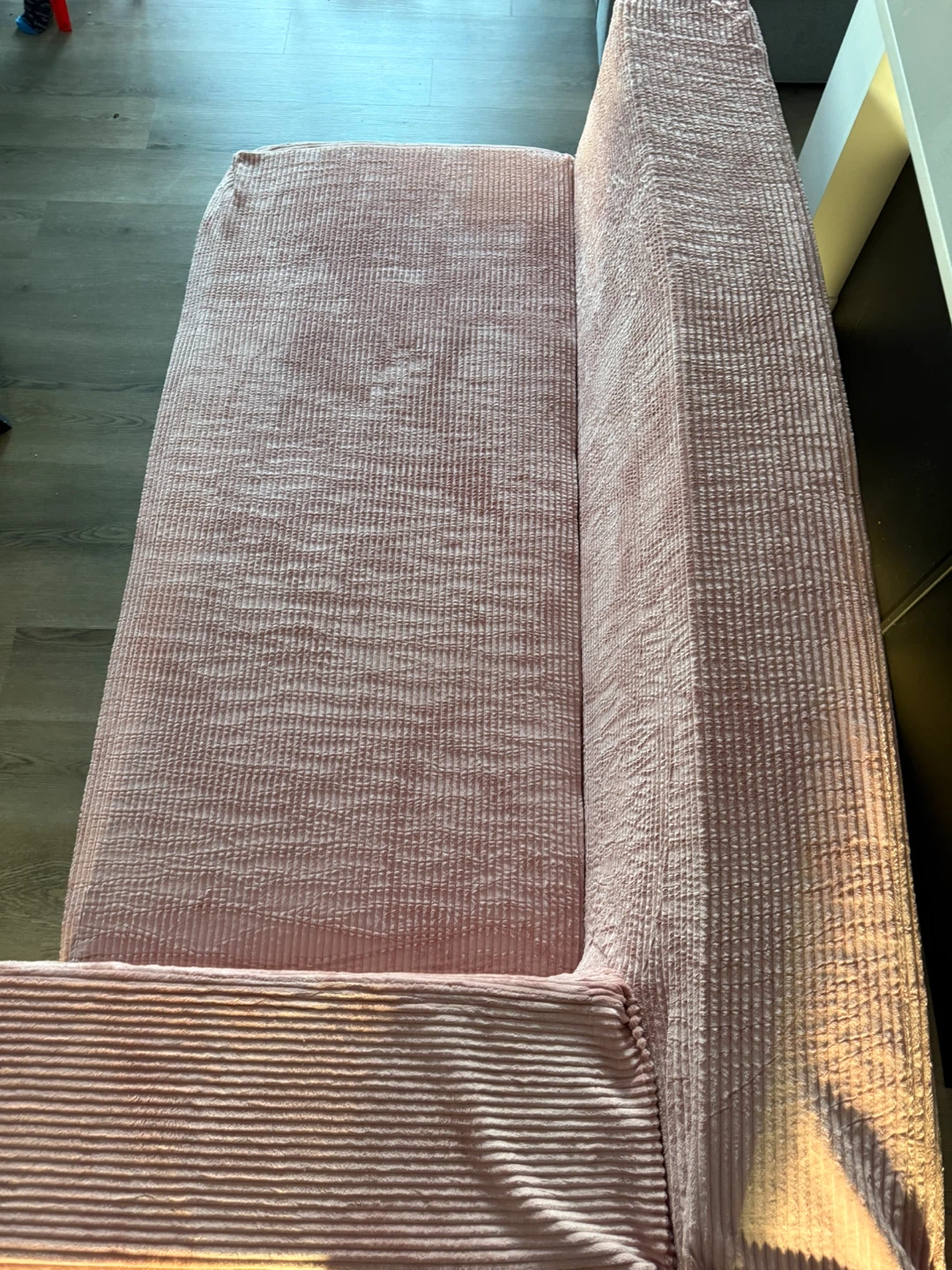 Pink Corduroy boneless Sofa - photo 2