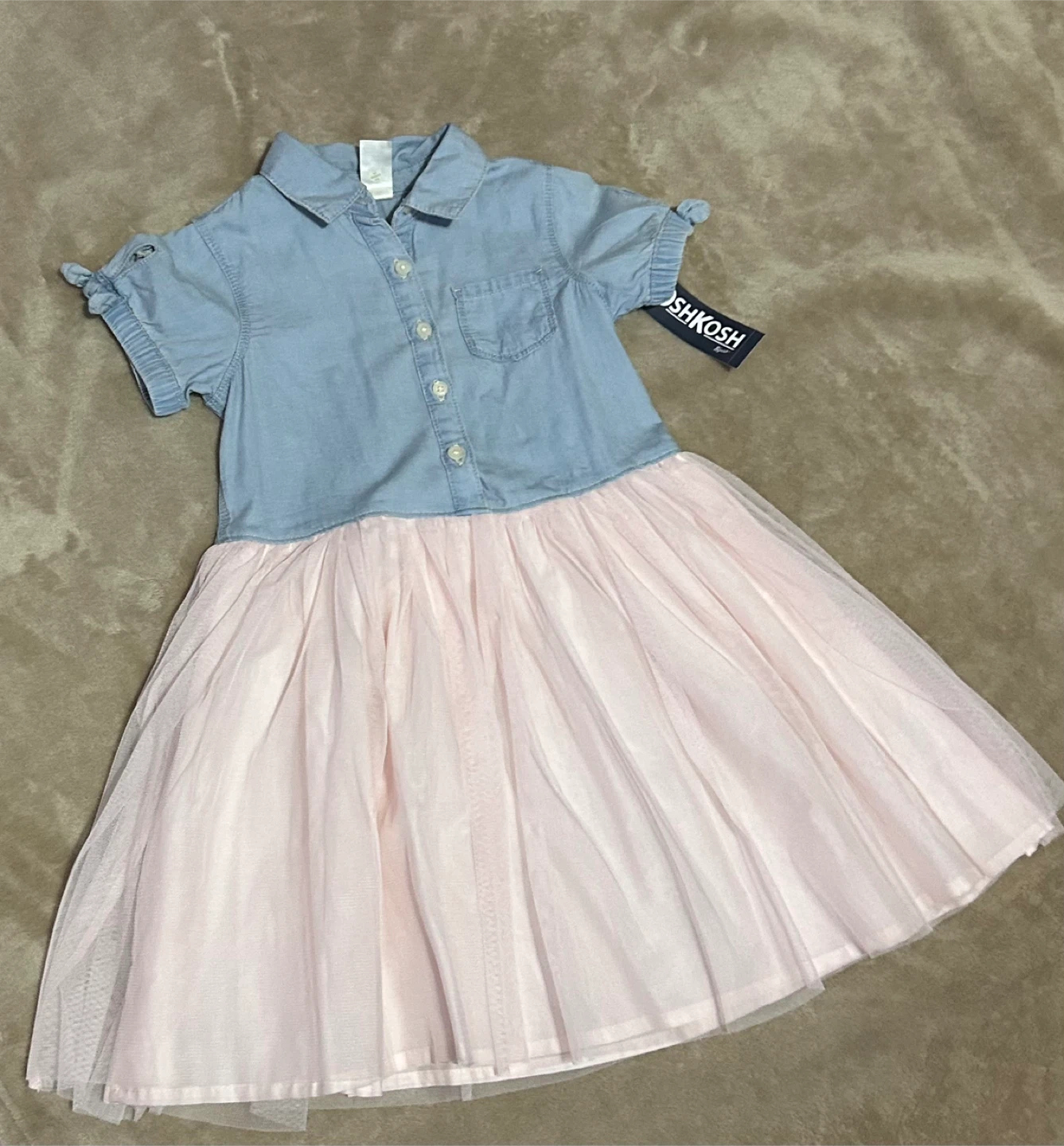 OshKosh Denim Top Pink Tulle Dress