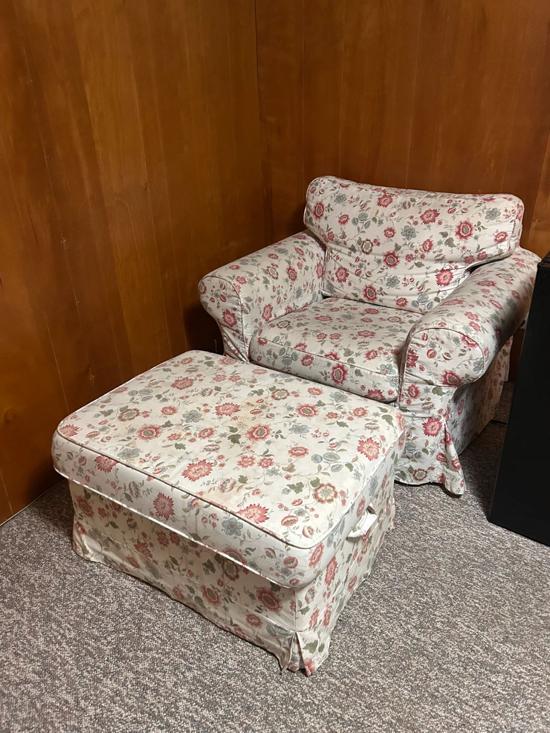 Armchair and footstool