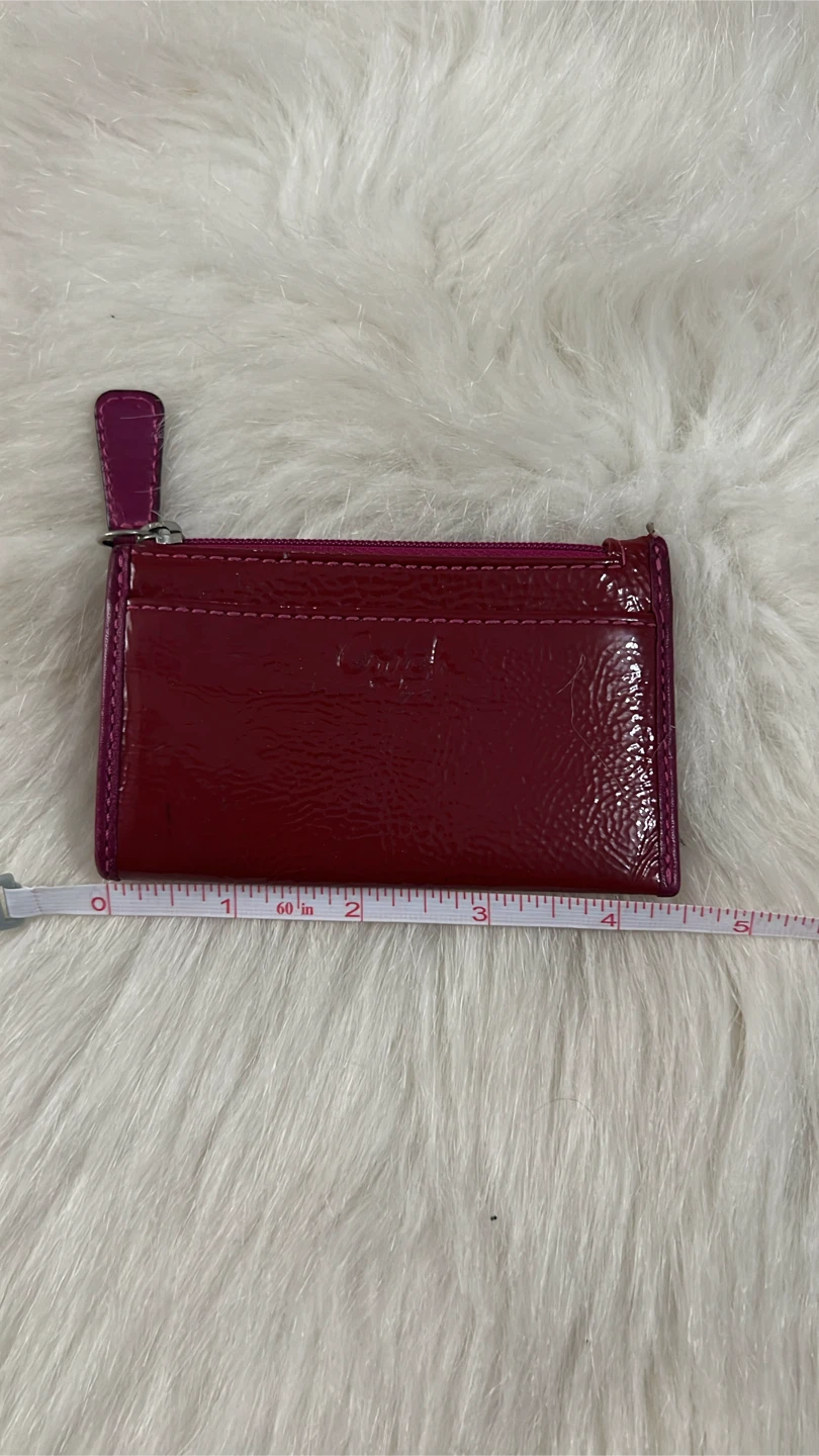 Coach Fuchsia Patent Leather Card Case - photo 3