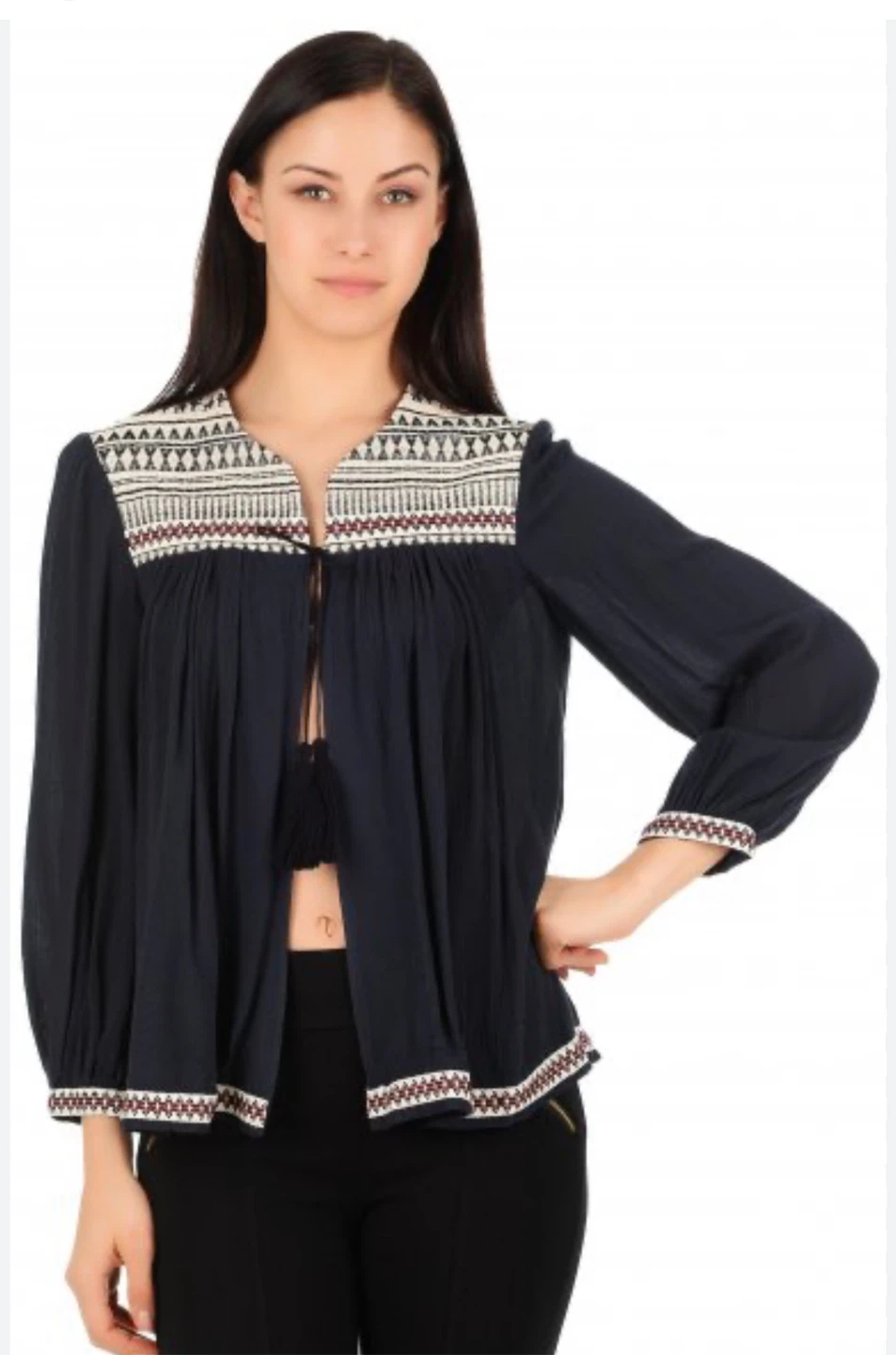 H&M Embroidered Blouse - Size 10