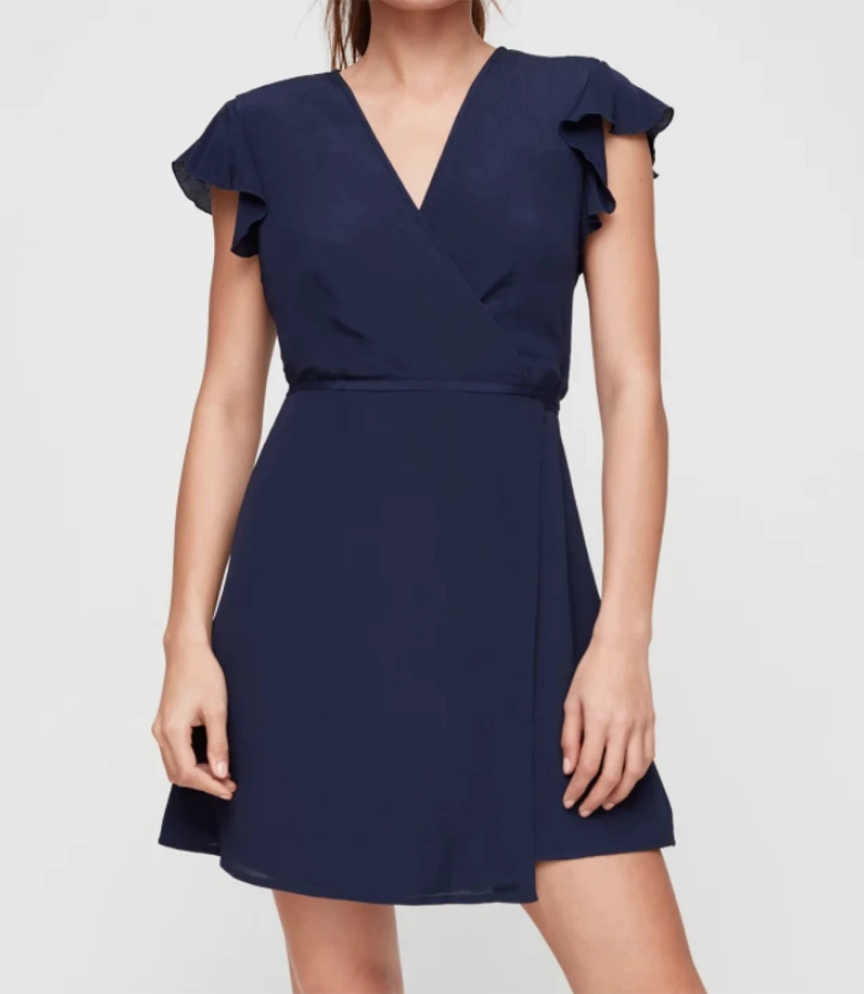 Aritzia Sunday Best Navy Blue Wrap Dress - Size S