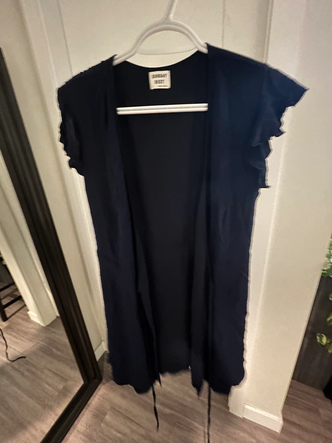 Aritzia Sunday Best Navy Blue Wrap Dress - Size S - photo 2