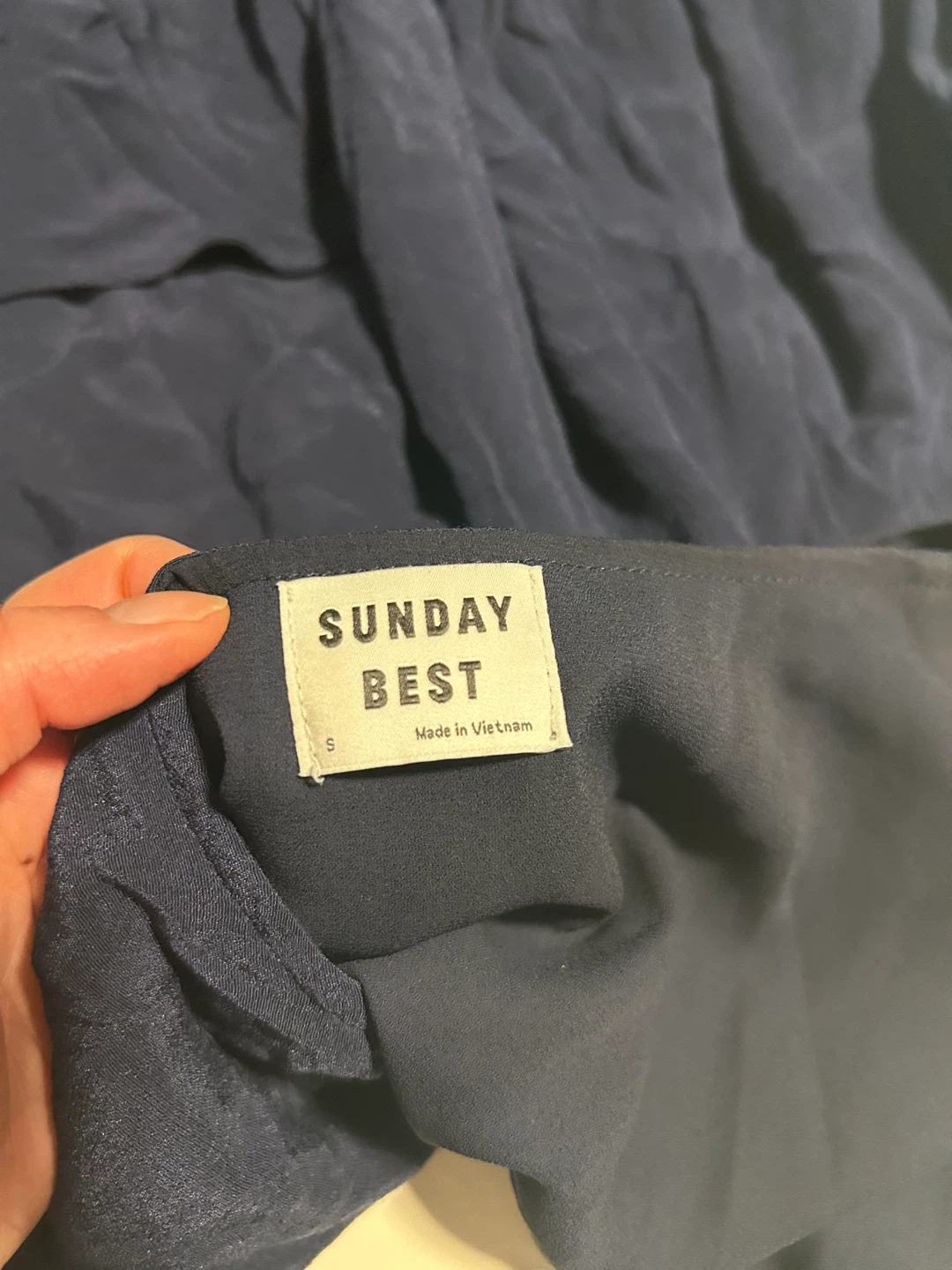Aritzia Sunday Best Navy Blue Wrap Dress - Size S - photo 3