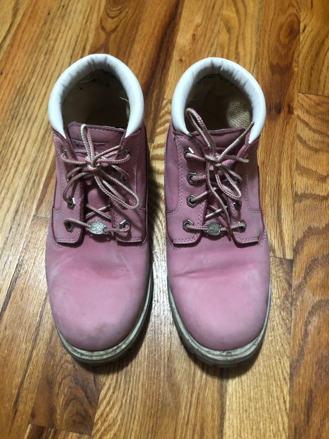 Timberland Pink Leather Ankle Boots Women Size 8 - photo 2