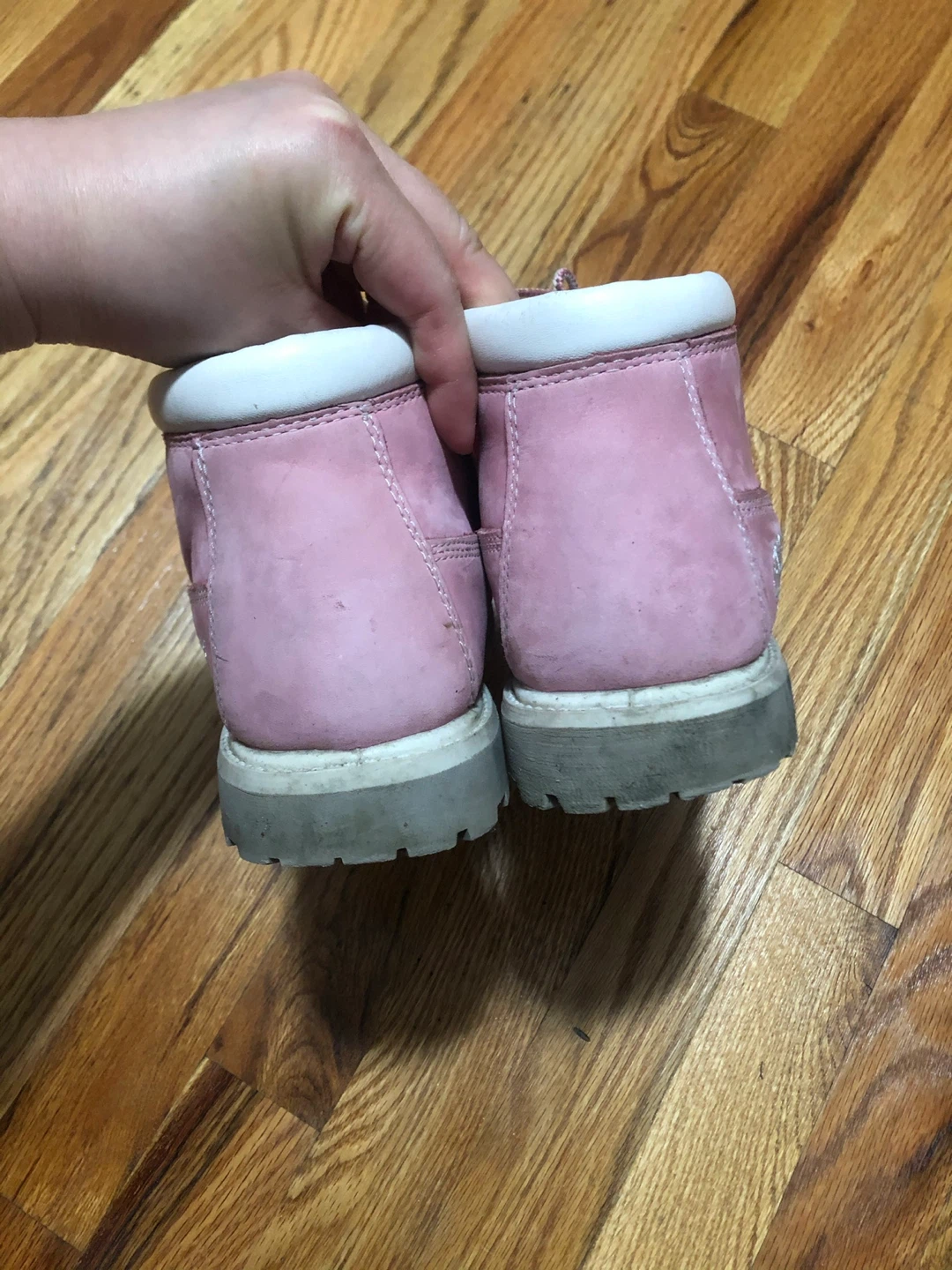 Timberland Pink Leather Ankle Boots Women Size 8 - photo 4