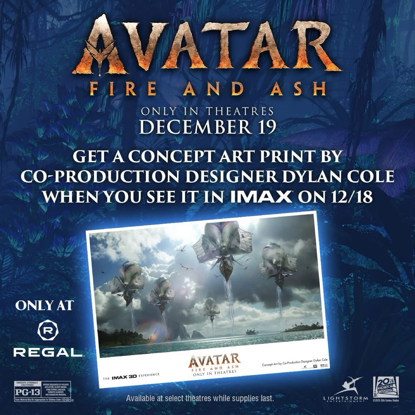 Avatar: Fire and Ash (Regal Exclusive) IMAX Concept Art Print - photo 2