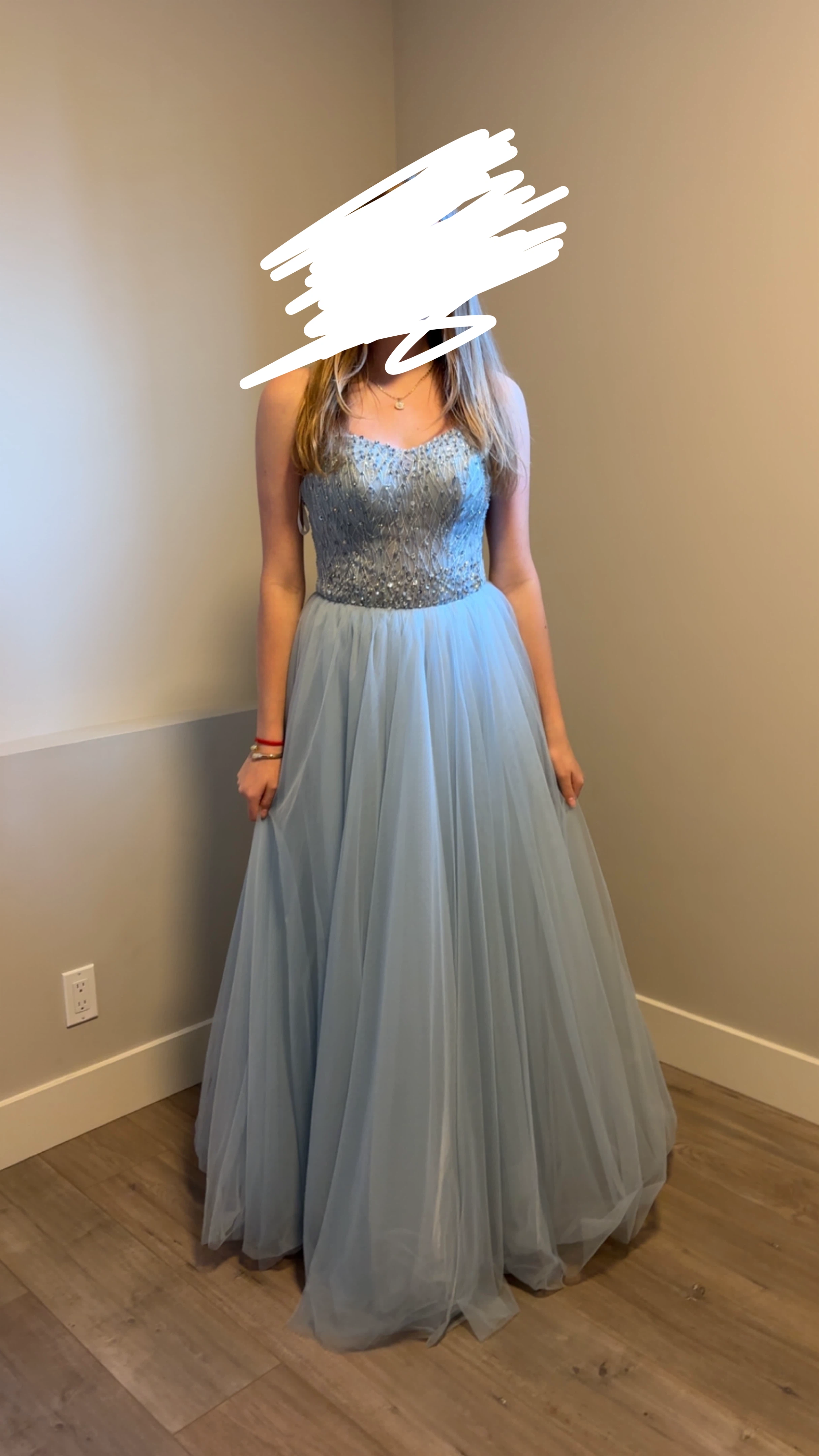 Light Blue Tulle Prom/Evening Dress - photo 3