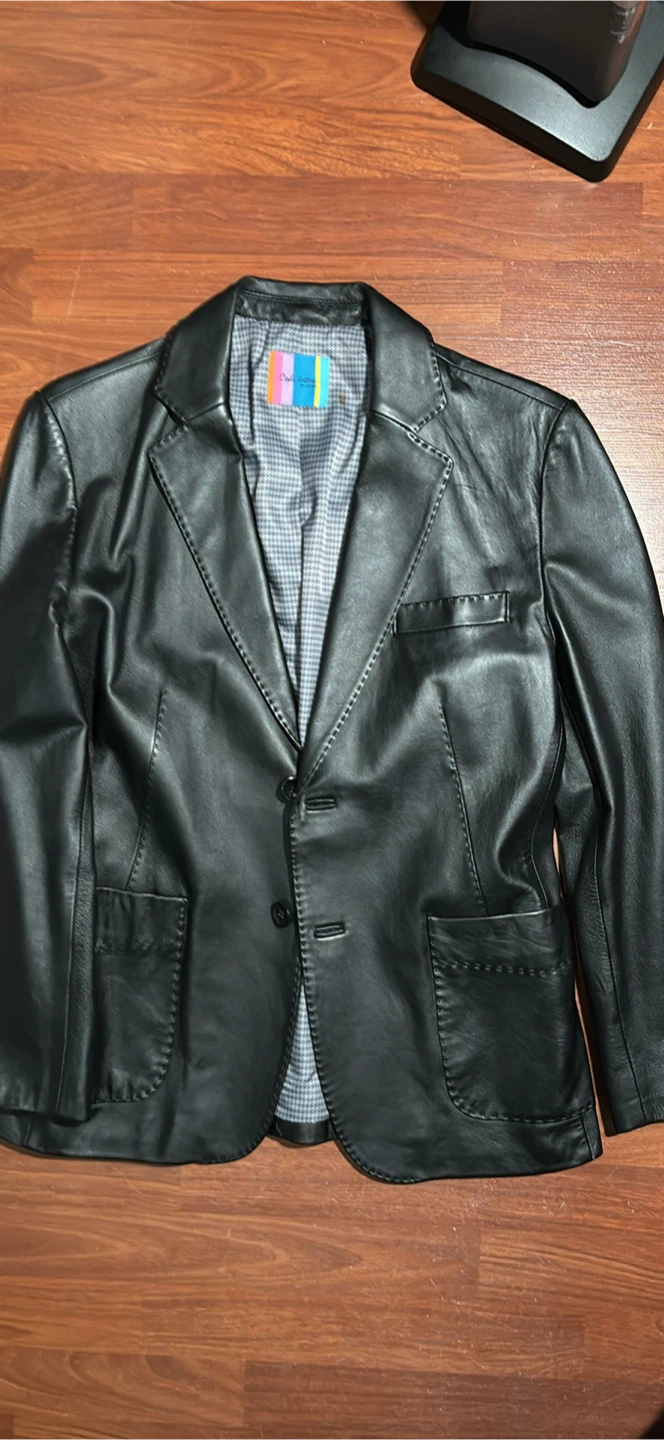 Codi Gallery Black Leather Blazer