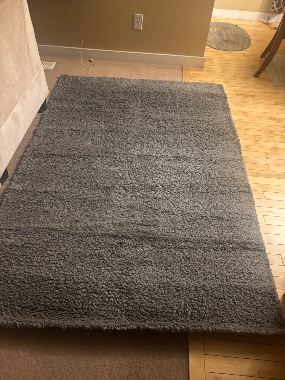 Grey Shag Rug 52x77 inch