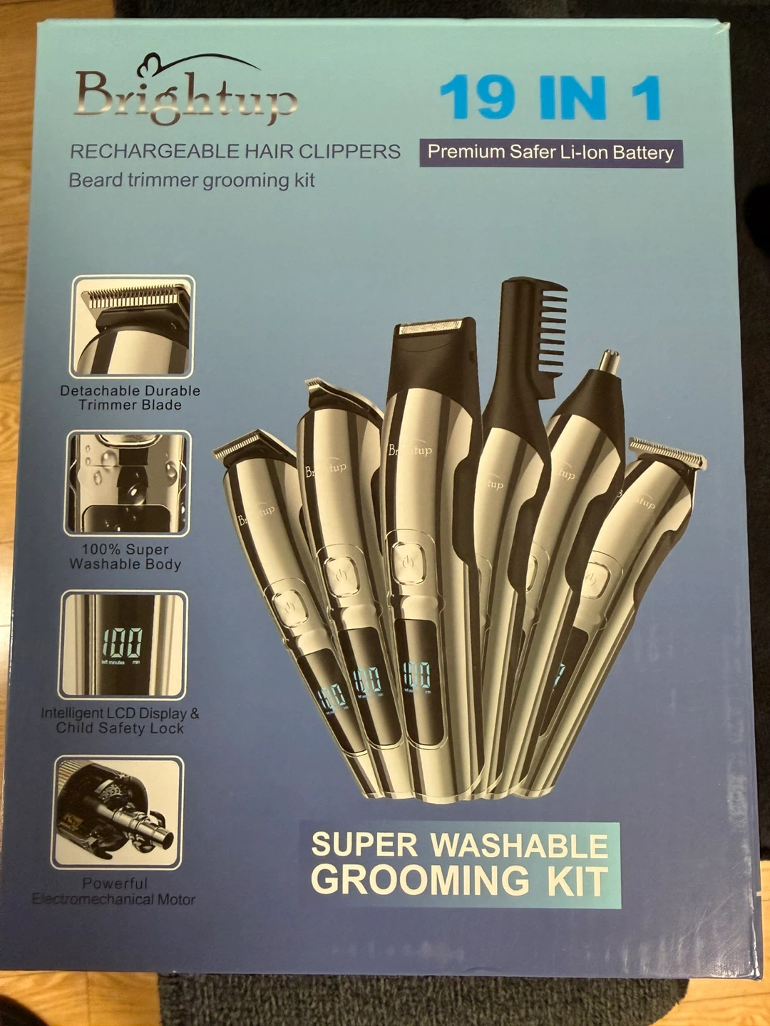 Brightup 19 in 1 Rechargeable Hair Clippers Kit
