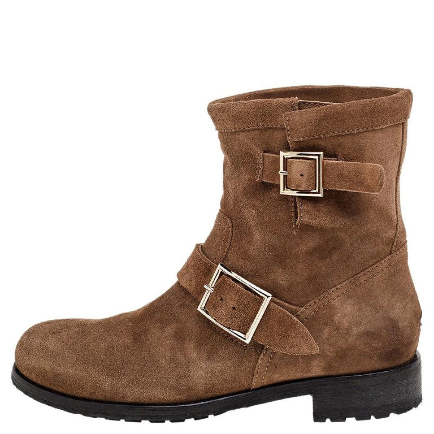 Jimmy Choo Brown Suede Biker Boots Size 39.5 - photo 2