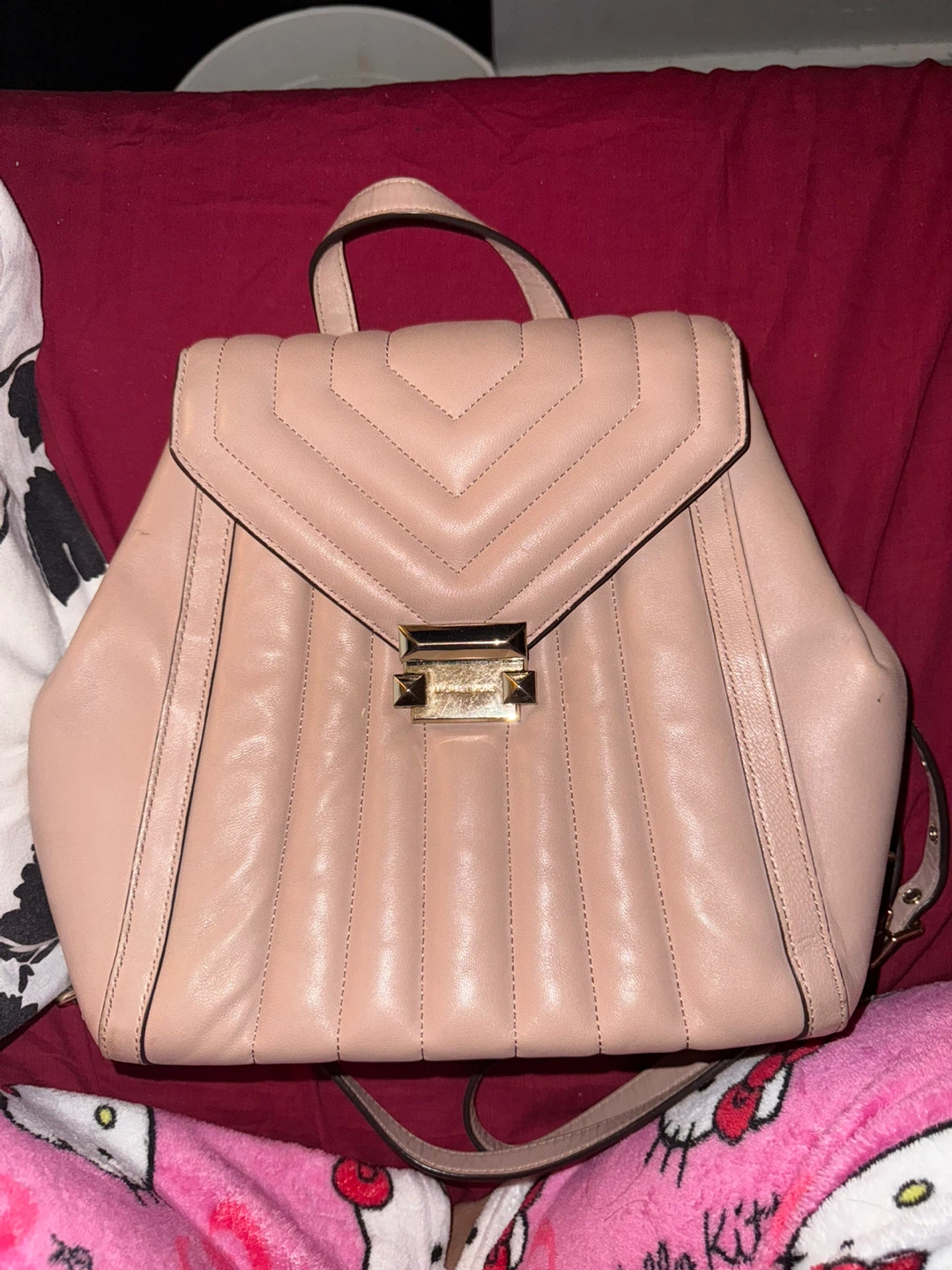 Michael Kors Pink Leather Backpack