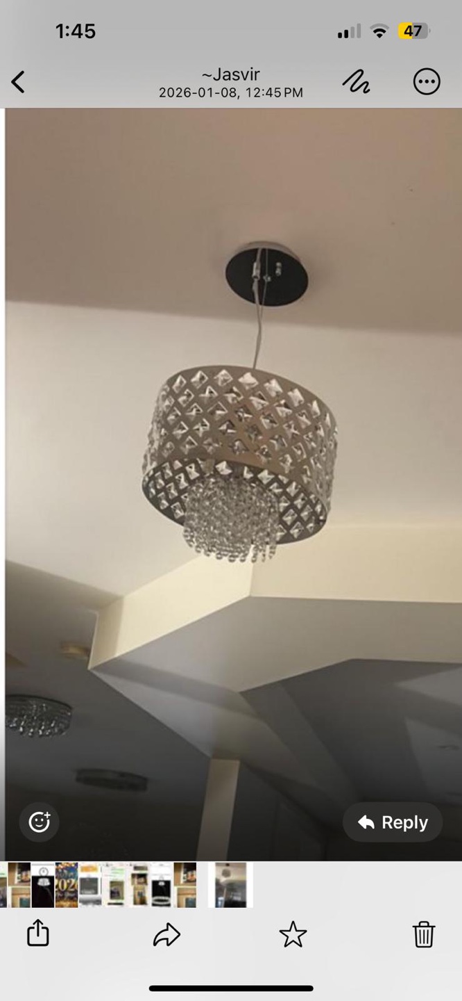 Crome n Crystal Chandelier Ceiling Light brand new - photo 3