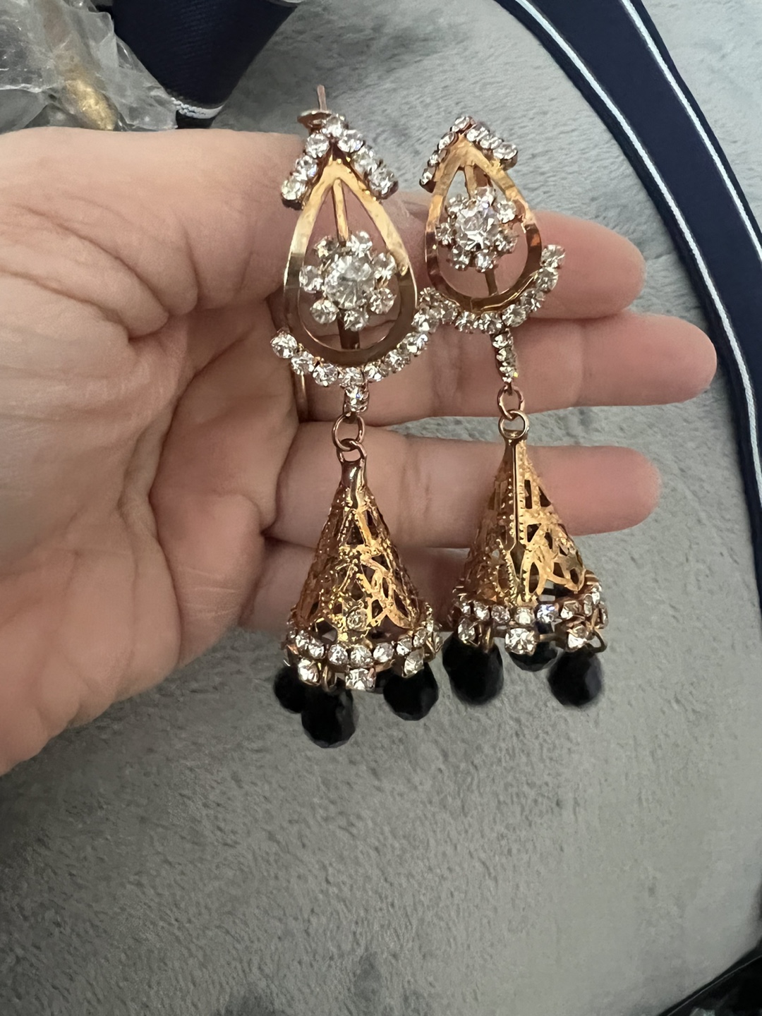 Gold Tone Dangle Earrings