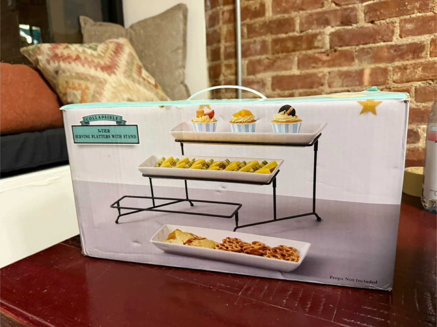 Collapsible 3-Tier Serving Platters with Stand