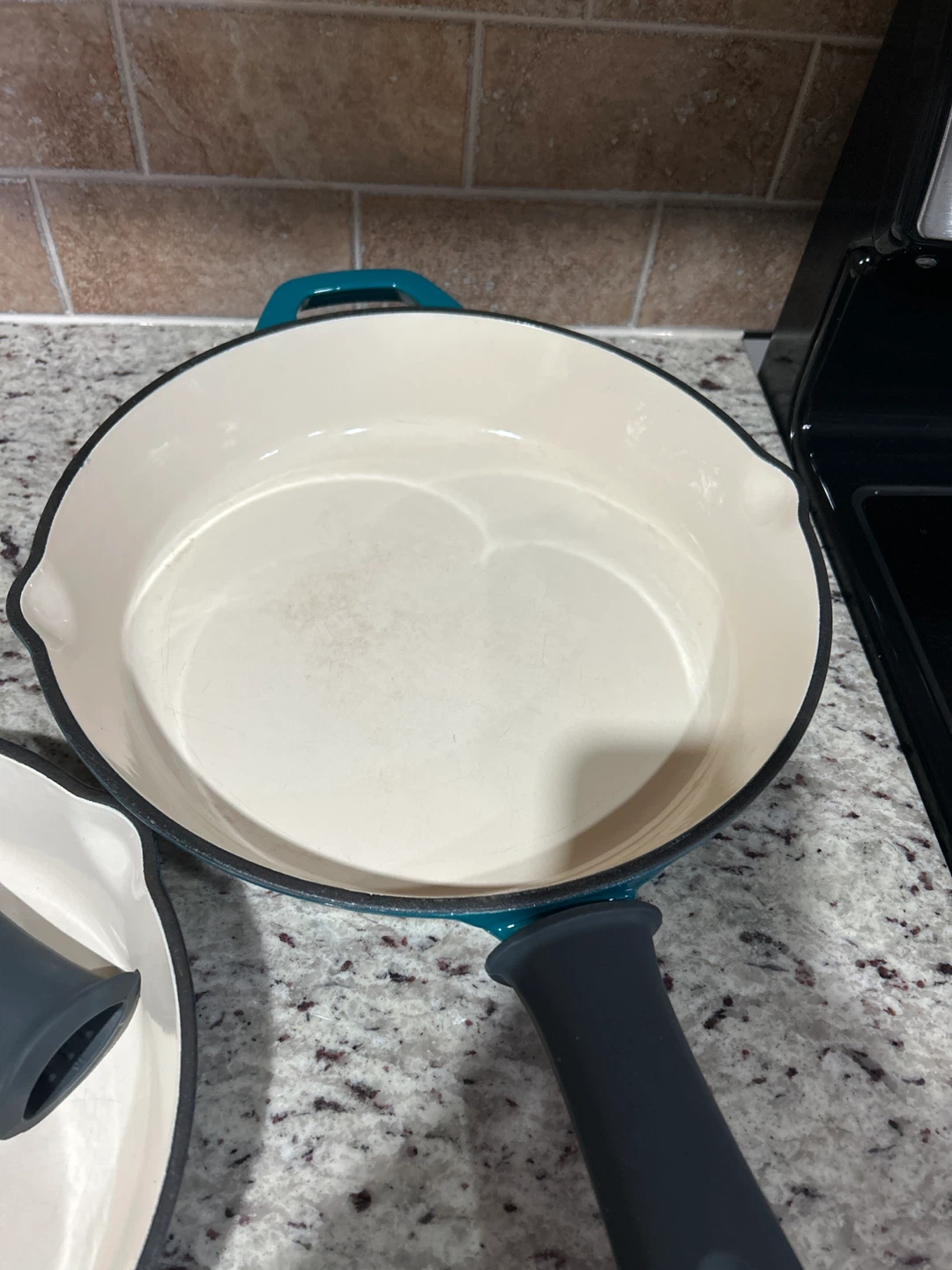 Teal Enameled Cast Iron Skillet Set - photo 2
